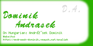 dominik andrasek business card